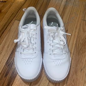 Pure white puma sneakers size 9